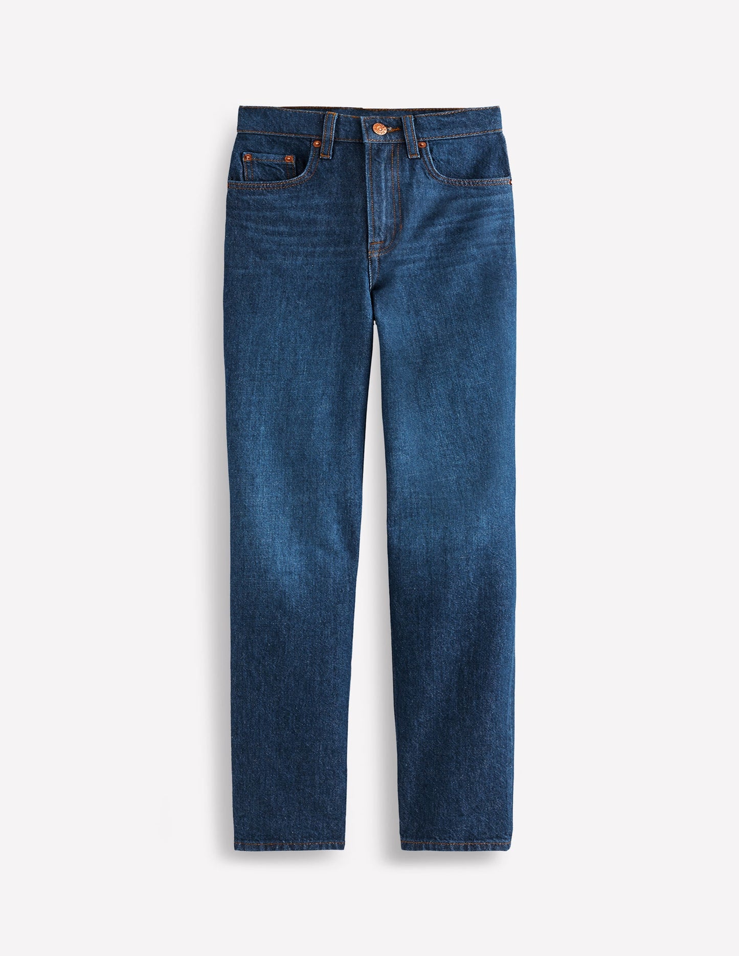 High Rise Straight Leg Jeans-Indigo Rinse