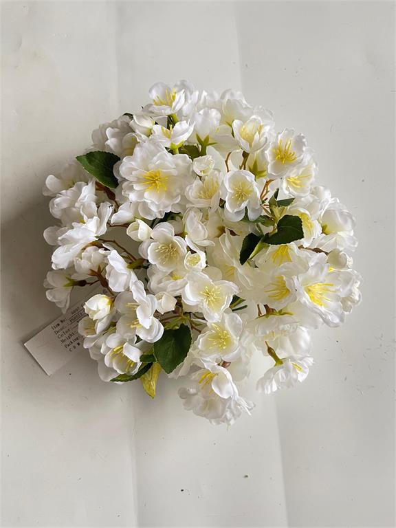 Cream blossom candle ring for farmhouse Spring home decor from Magnolias Home Decor