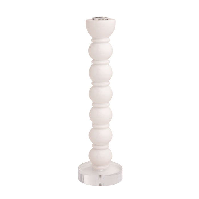 Large White Bauble Taper Holder