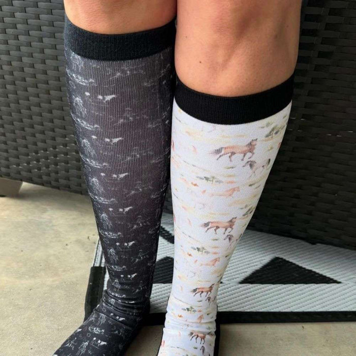 red barn socks standard height and petite height comparison