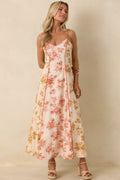 Feeling Like Yourself Rose Pink Floral Print Cotton Maxi Dress