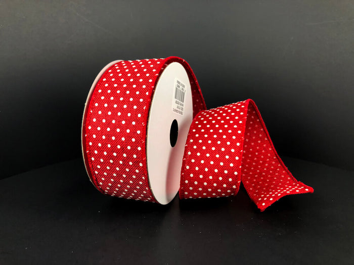 1.5" Red Microdot Ribbon Bolt