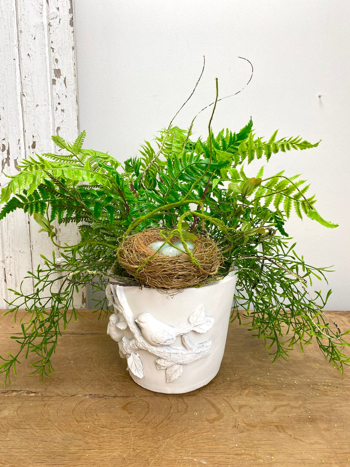 17" Nestled Greens Centerpiece