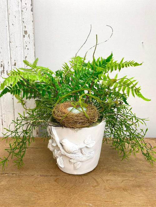 17" Nestled Greens Centerpiece