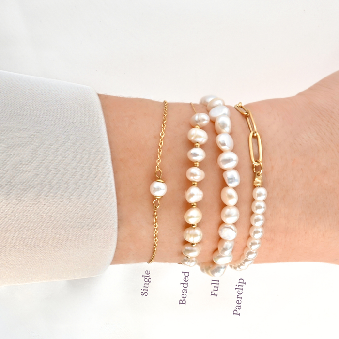 18k Dainty Pearl Waterproof Bracelet