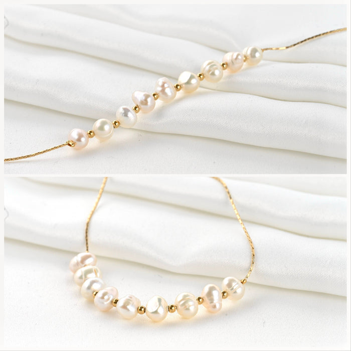 18k Dainty Pearl Waterproof Bracelet