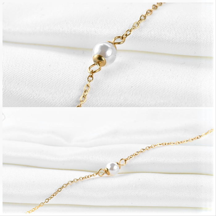 18k Dainty Pearl Waterproof Bracelet