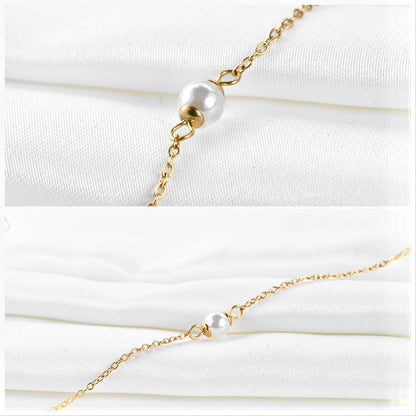 18k Dainty Pearl Waterproof Bracelet