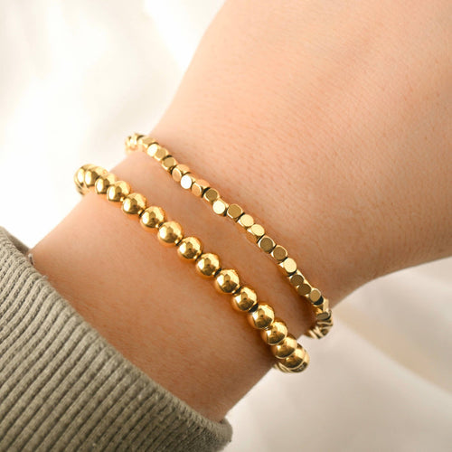 18k Gold Ball Beaded Bracelet