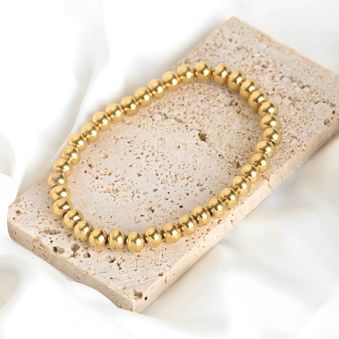 18k Gold Ball Beaded Bracelet