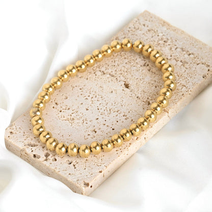 18k Gold Ball Beaded Bracelet