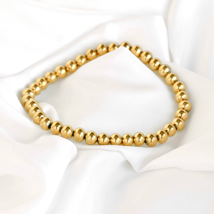 18k Gold Ball Beaded Bracelet