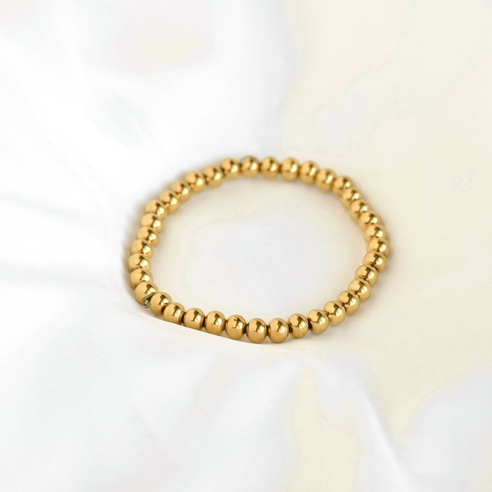 18k Gold Ball Beaded Bracelet