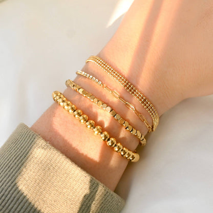 18k Gold Ball Beaded Bracelet