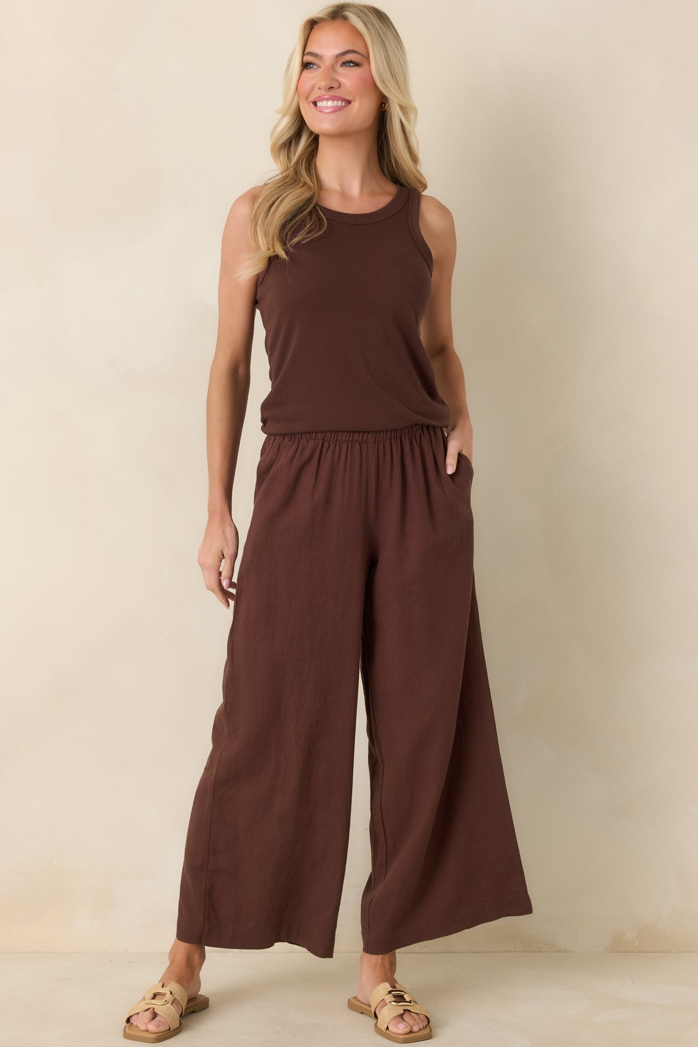Z Supply Chocolate Brown Select Airy Tank