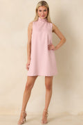 Prosperina Cecily Light Pink Bow Back Mini Dress