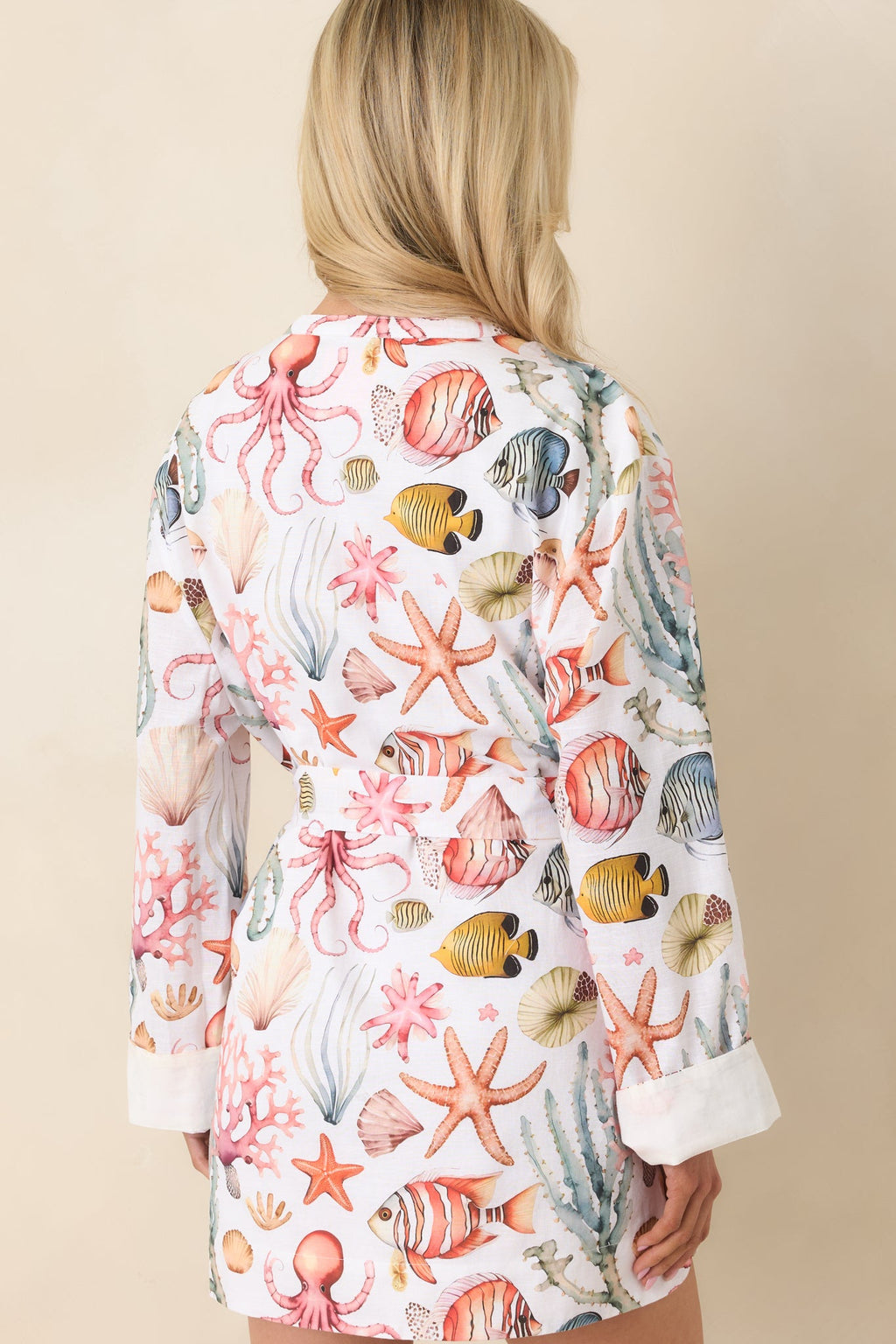 Paradisa Biscayne Bay Multi Cotton Linen Mini Dress
