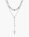 Daisy Molecule Necklace Set in Silver