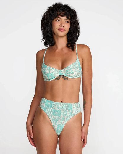 RVCA Sun Tides High Rise Skimpy Bikini Bottoms