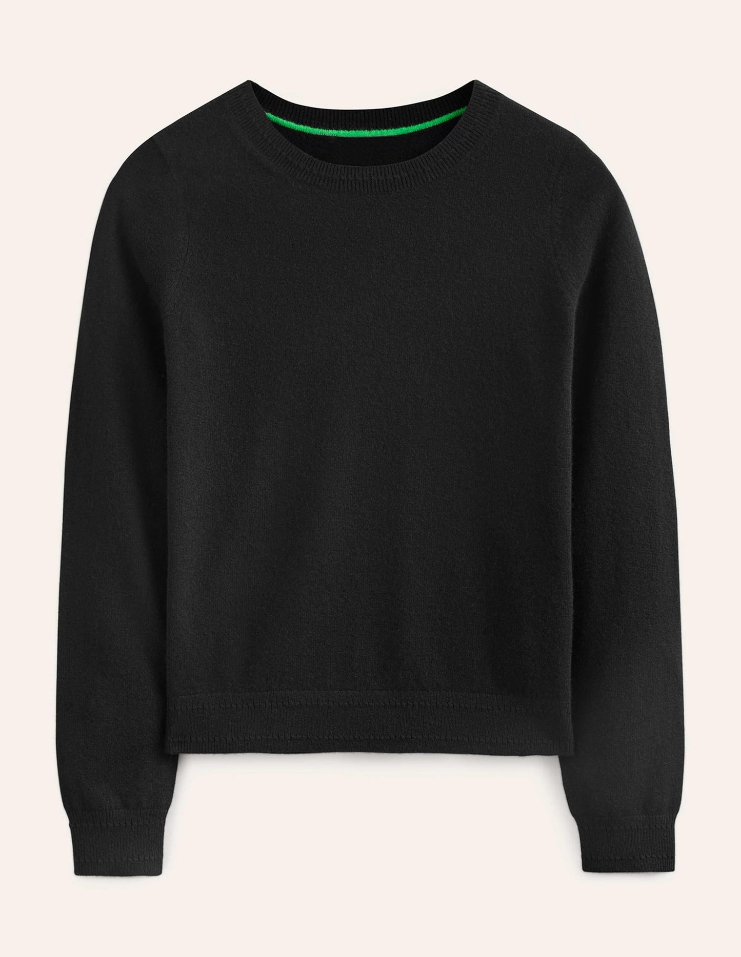 Eva Cashmere Crew Neck Sweater-Black
