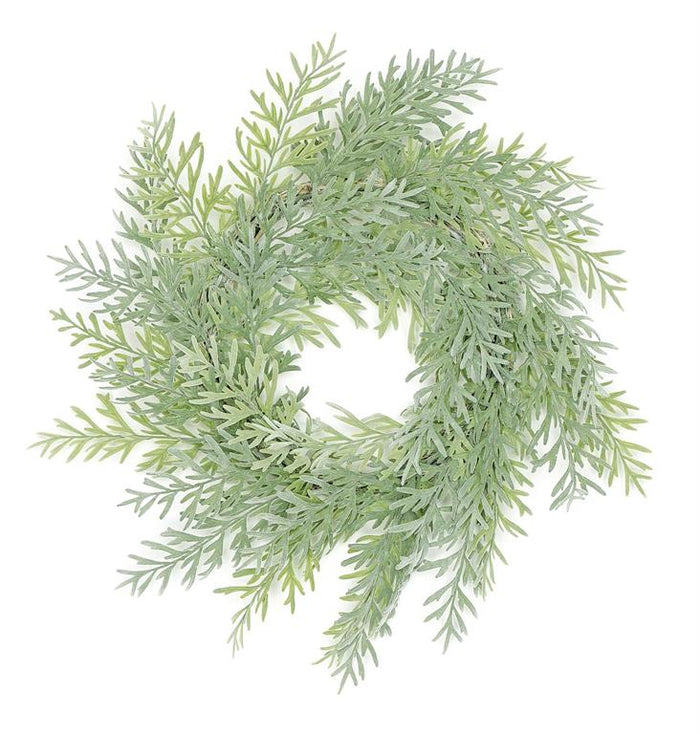 24" sage grevillea wreath for farmhouse home decor from Magnolias Home Decor