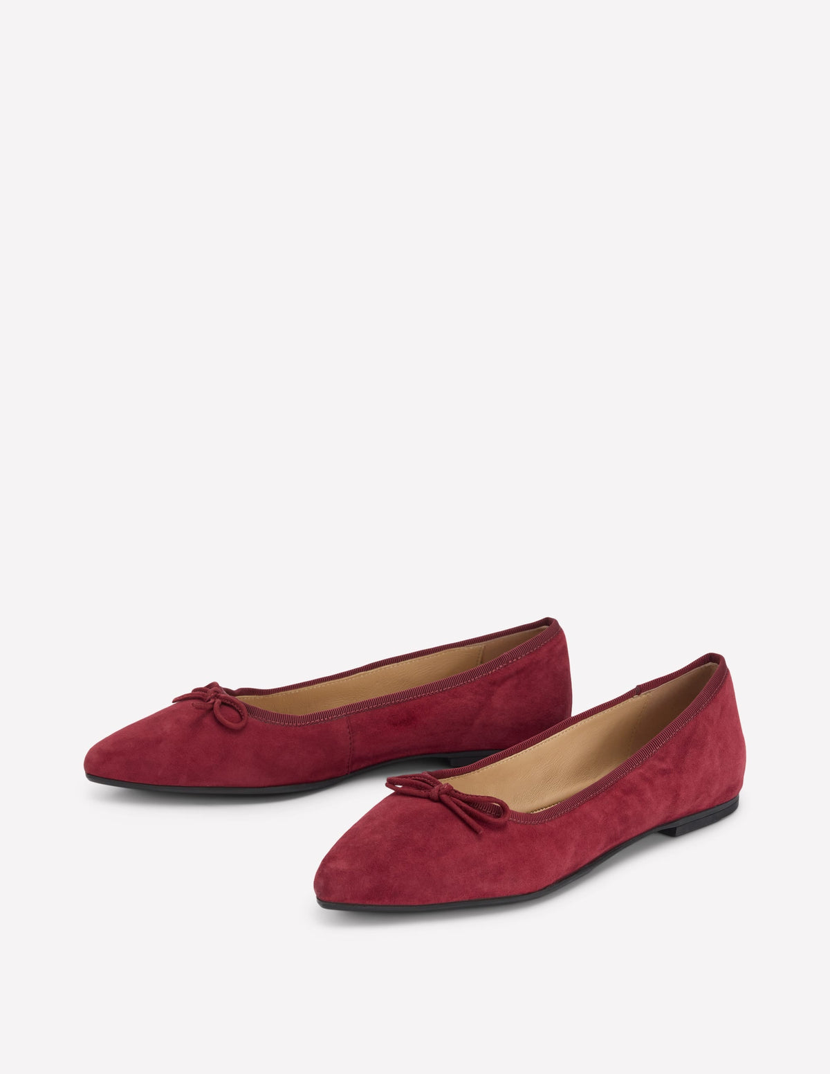 Point Flexi Sole Flats-Oxblood
