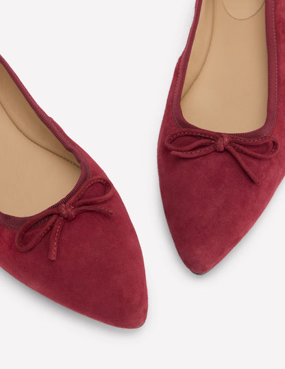 Point Flexi Sole Flats-Oxblood
