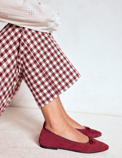 Point Flexi Sole Flats-Oxblood