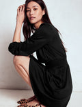 Sarah Short Jersey Dress-Black