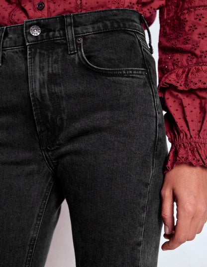 Girlfriend Jeans-Washed Black