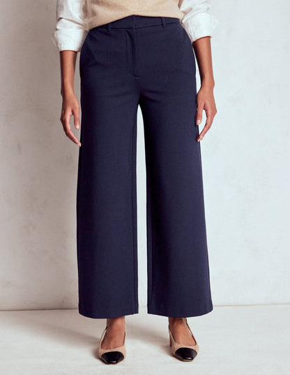 Belgravia Ponte Crop Pants-Navy