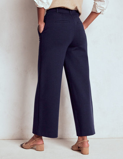 Belgravia Ponte Crop Pants-Navy