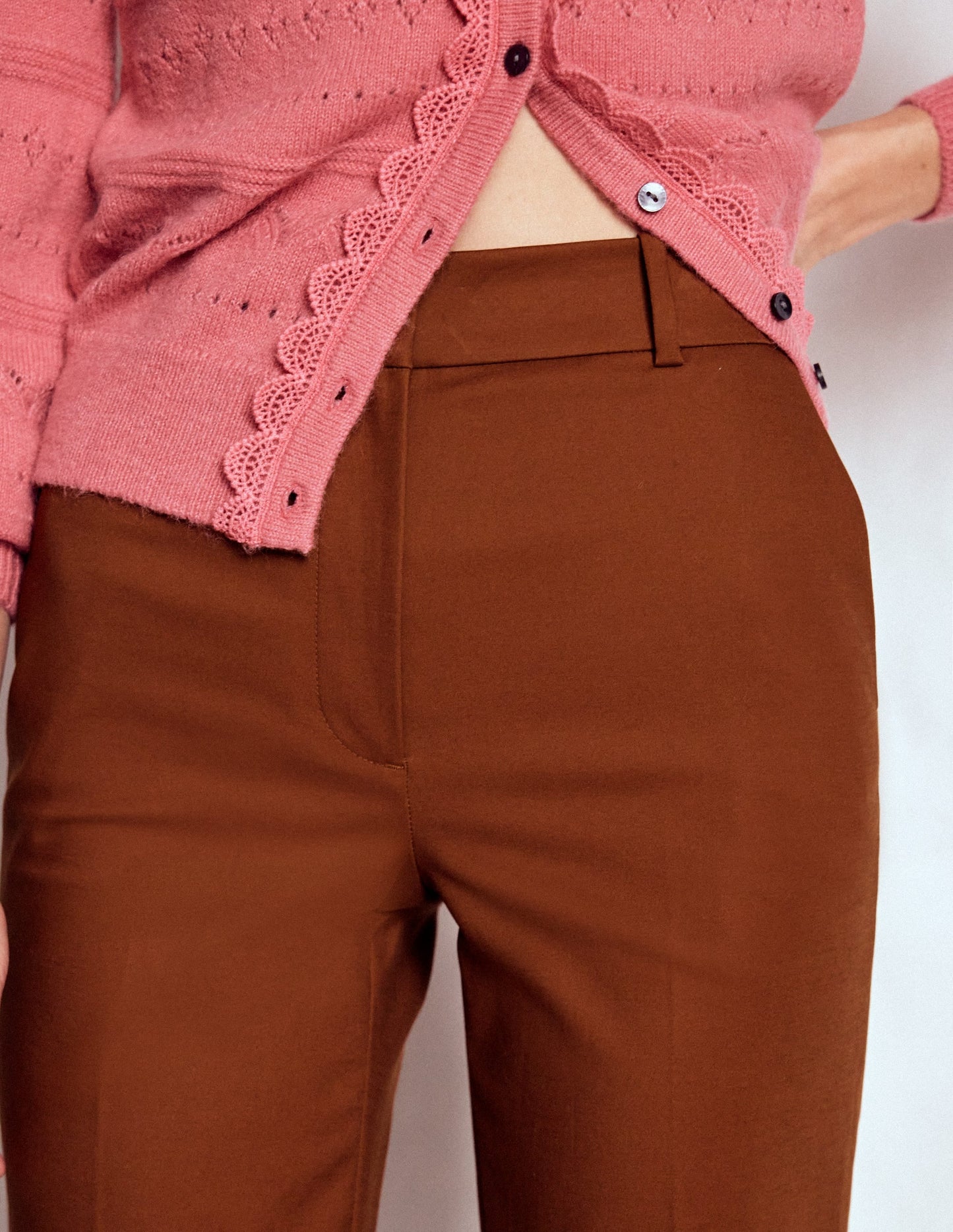 Canonbury Cotton Pants-Russet