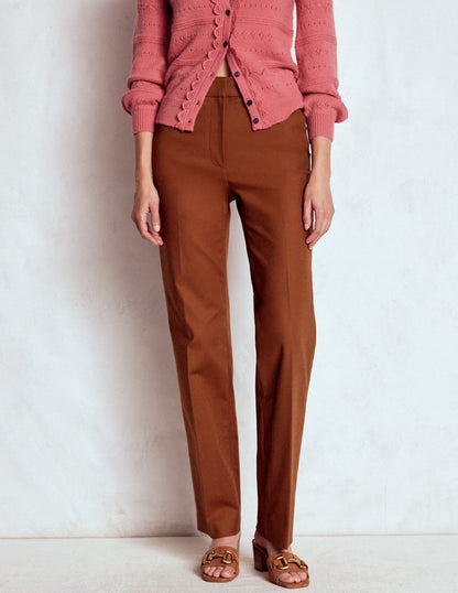Canonbury Cotton Pants-Russet