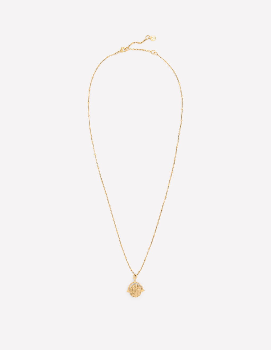 Fine Spinner Pendant Necklace-Gold Colour
