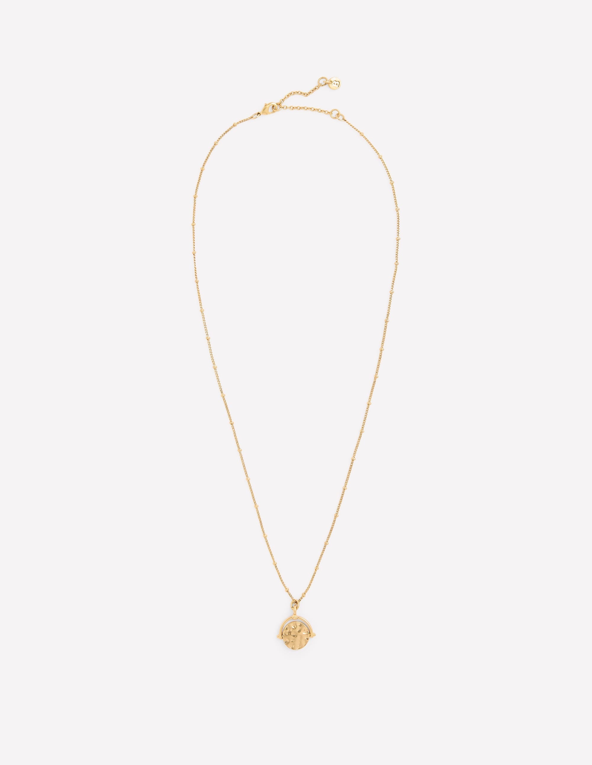 Fine Spinner Pendant Necklace-Gold Colour