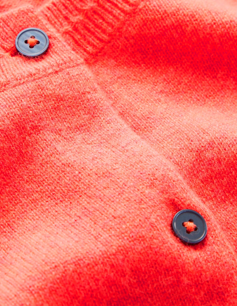Eva Cashmere Crew Cardigan-Fiery Orange Melange