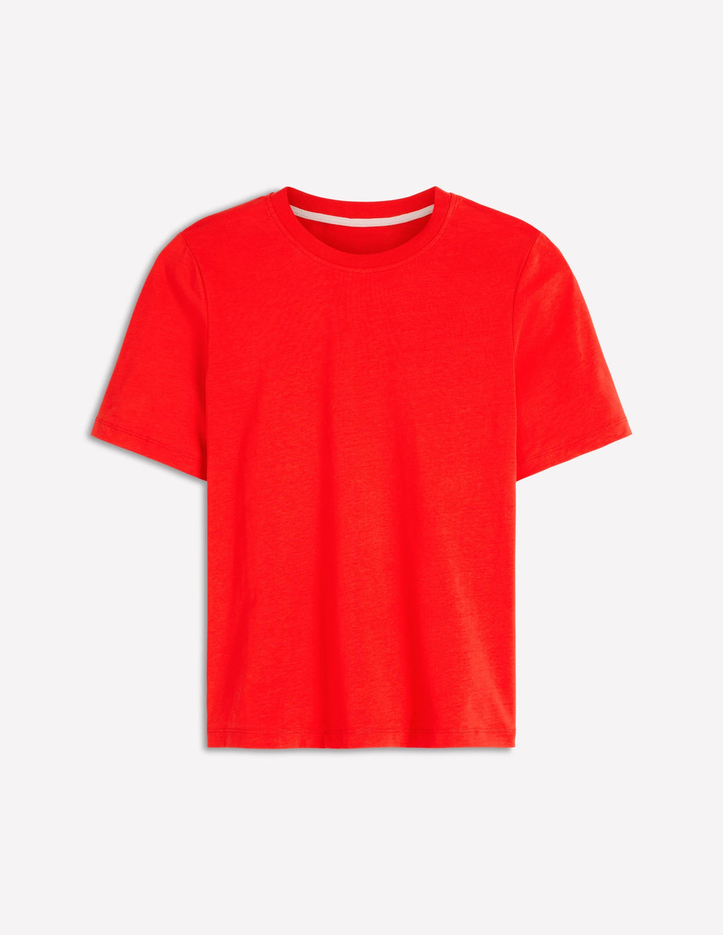 Cotton Crew Neck T-shirt-Red