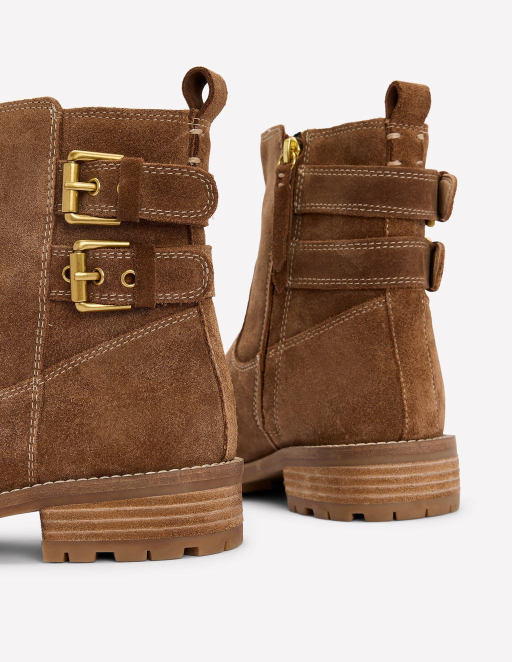 Buckle Ankle Boots-Tan