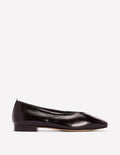 High Cut Stitch Detail Flats-Deep Oxblood