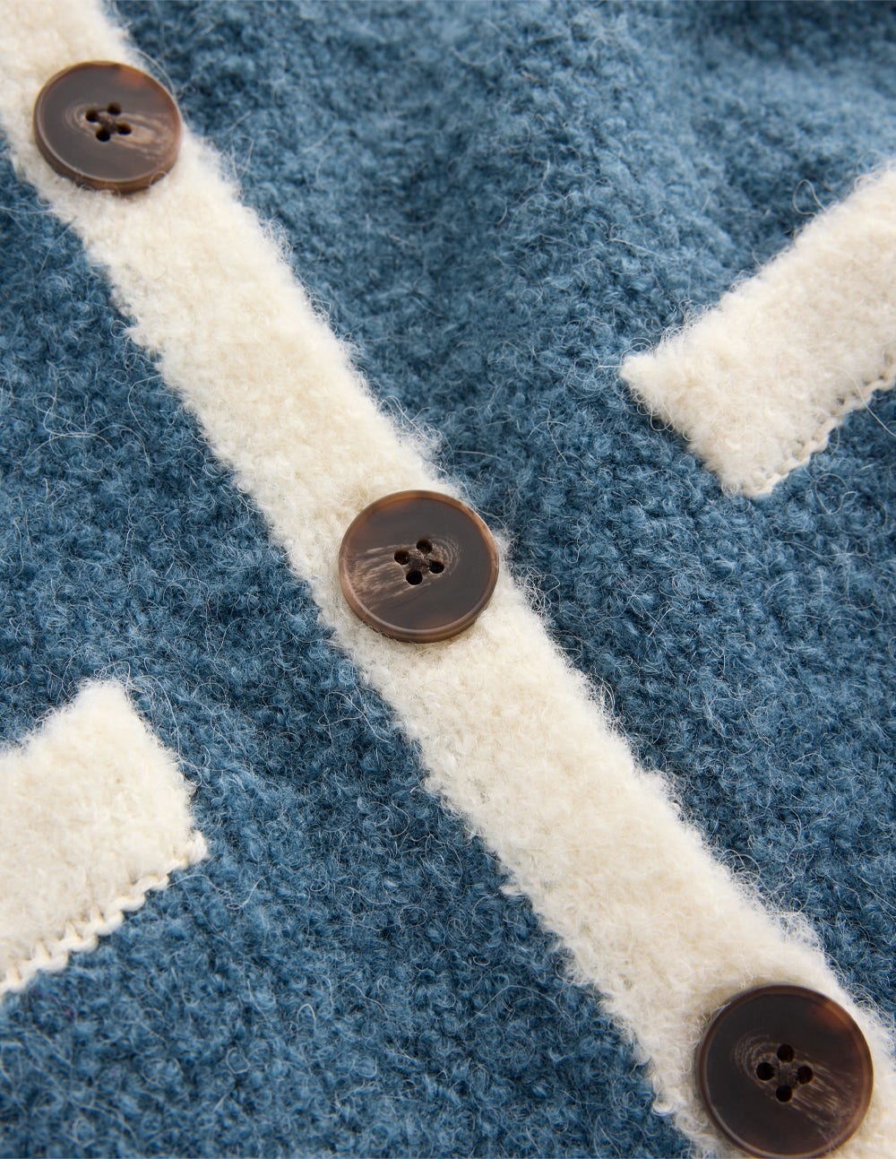 Holly Boucle Knitted Jacket-Denim Blue Boucle