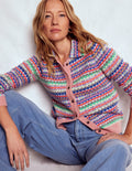Edie Fair Isle Knitted Shirt-Pink Heritage Fair Isle
