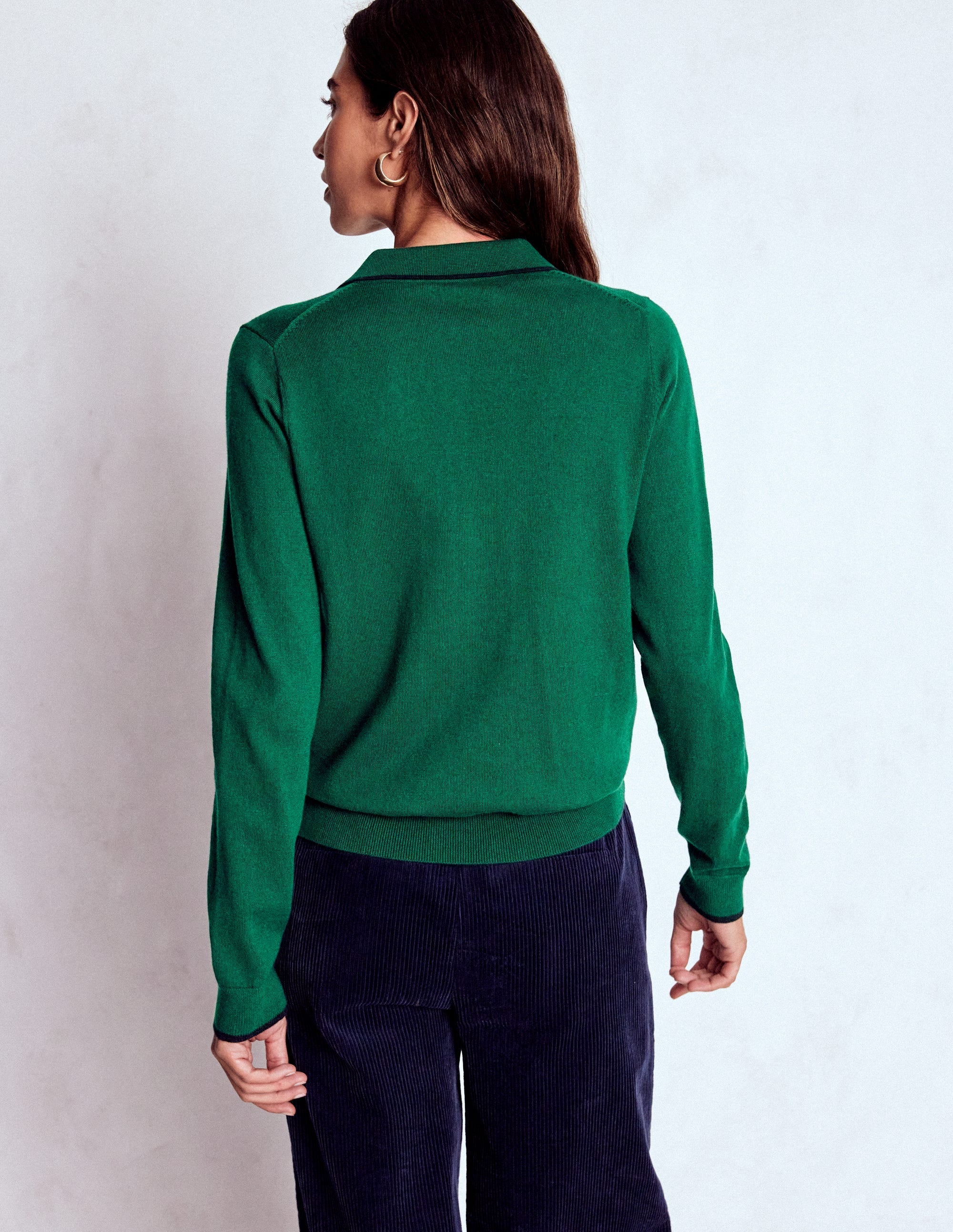 Liz Henley Sweater-Botanical Garden Green
