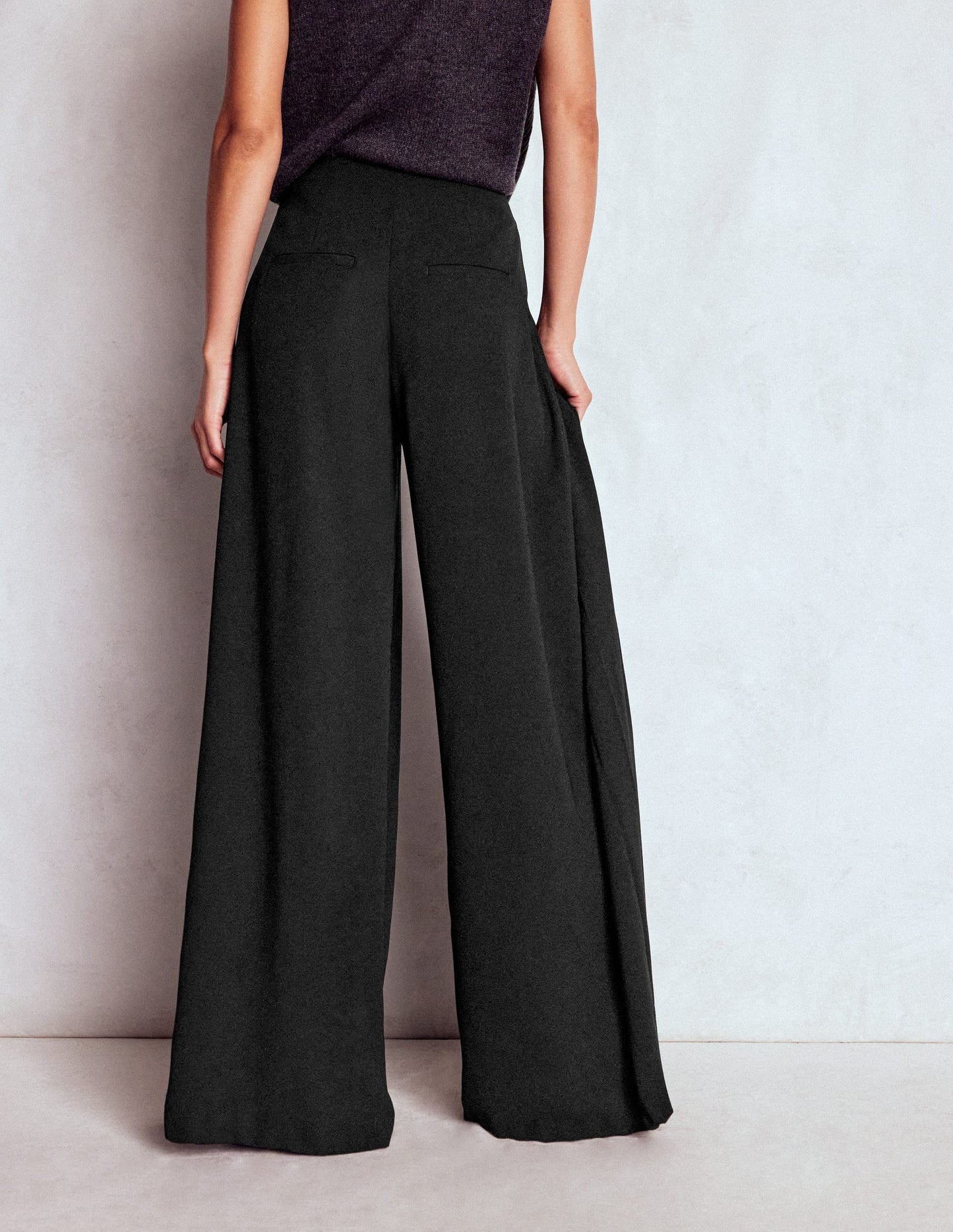 Regent Wide Leg Pants-Black