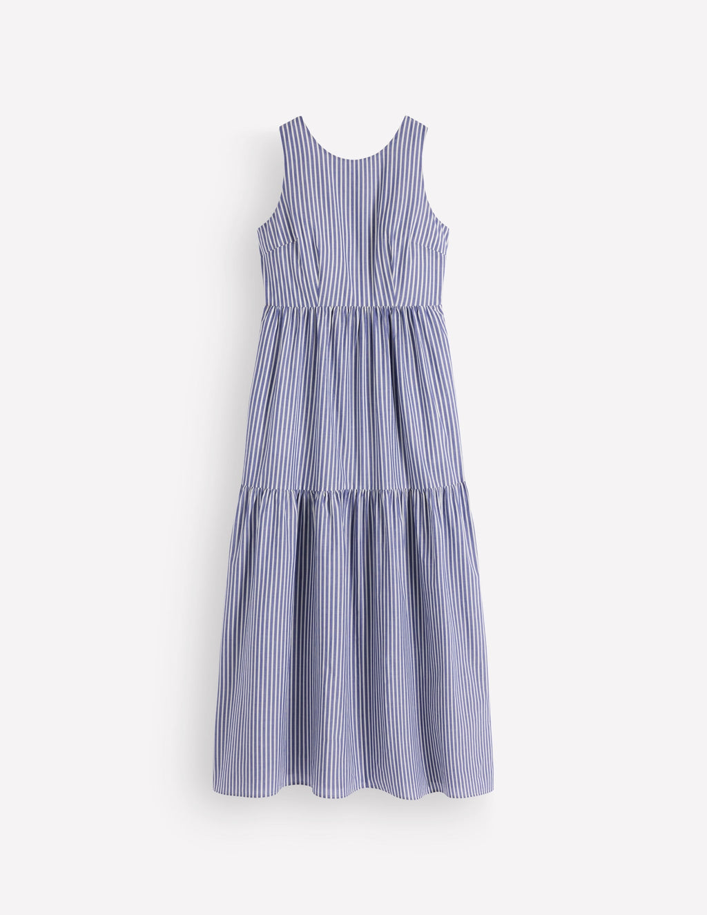 Sleeveless Poplin Dress-Surf the Web Stripe