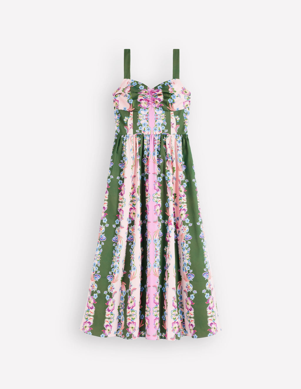 Fit and Flare Midi Dress-Orchid Canopy Stripe