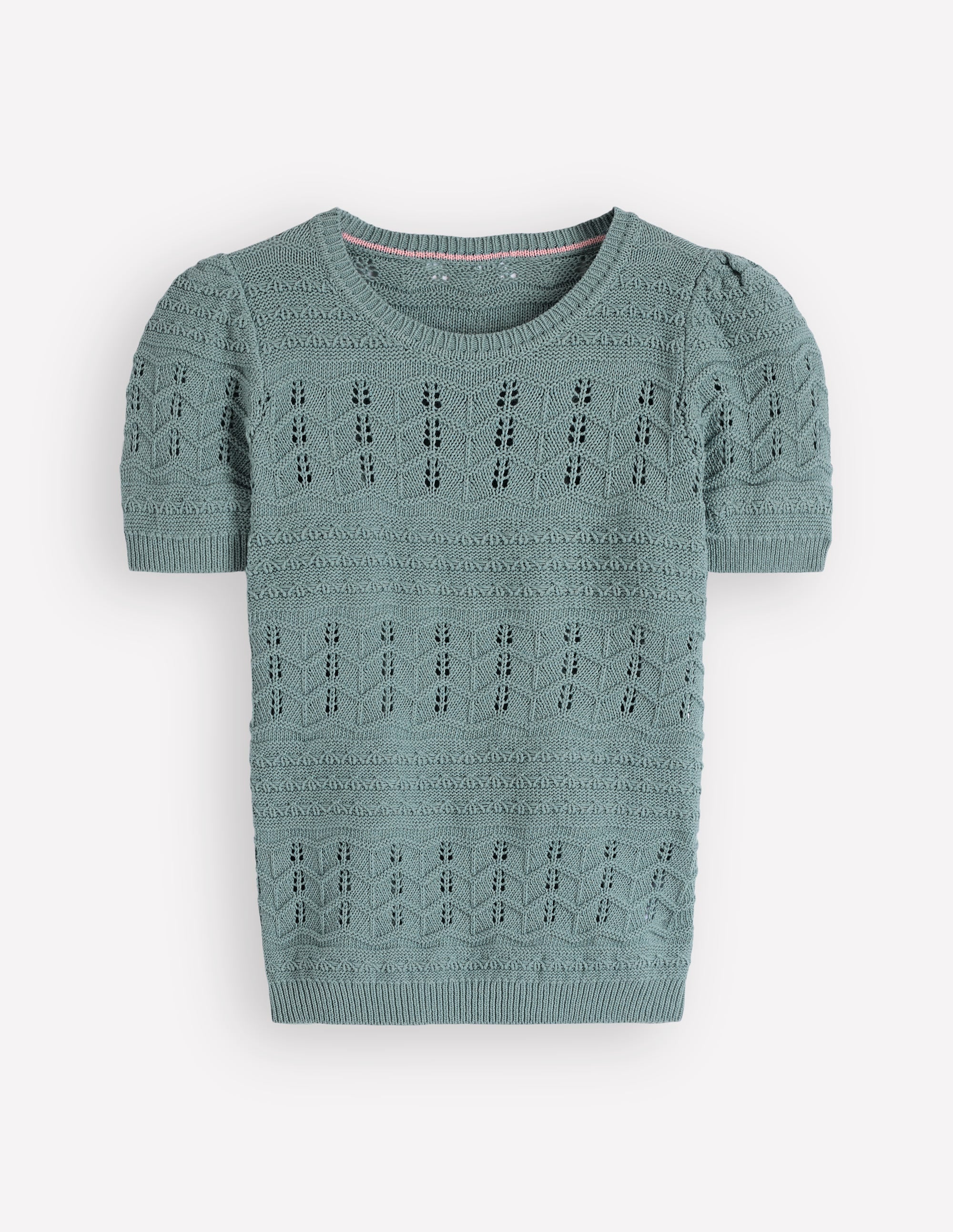 Monica Knitted T-Shirt-Blue