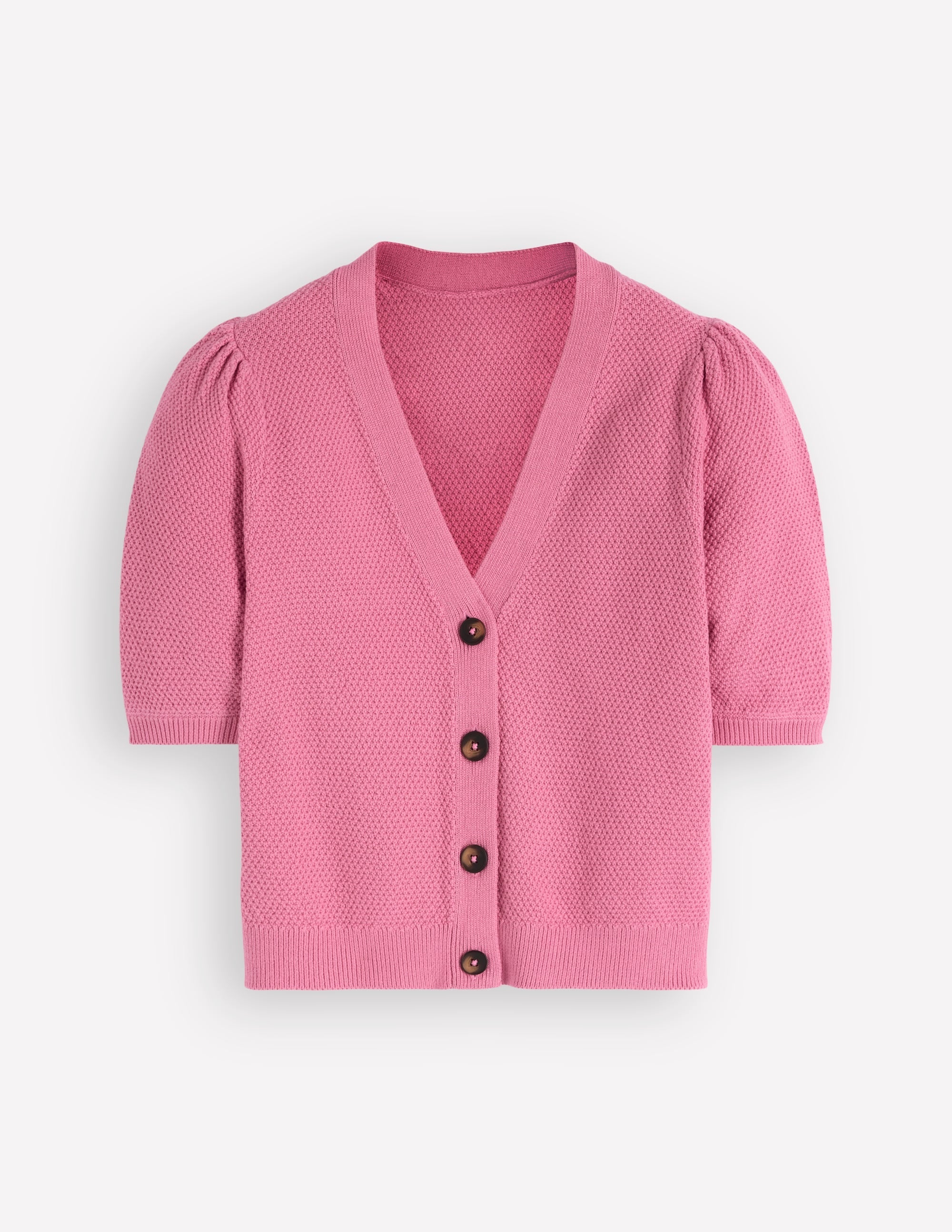 Hayley Cotton V-neck Cardigan-Dusty Rose