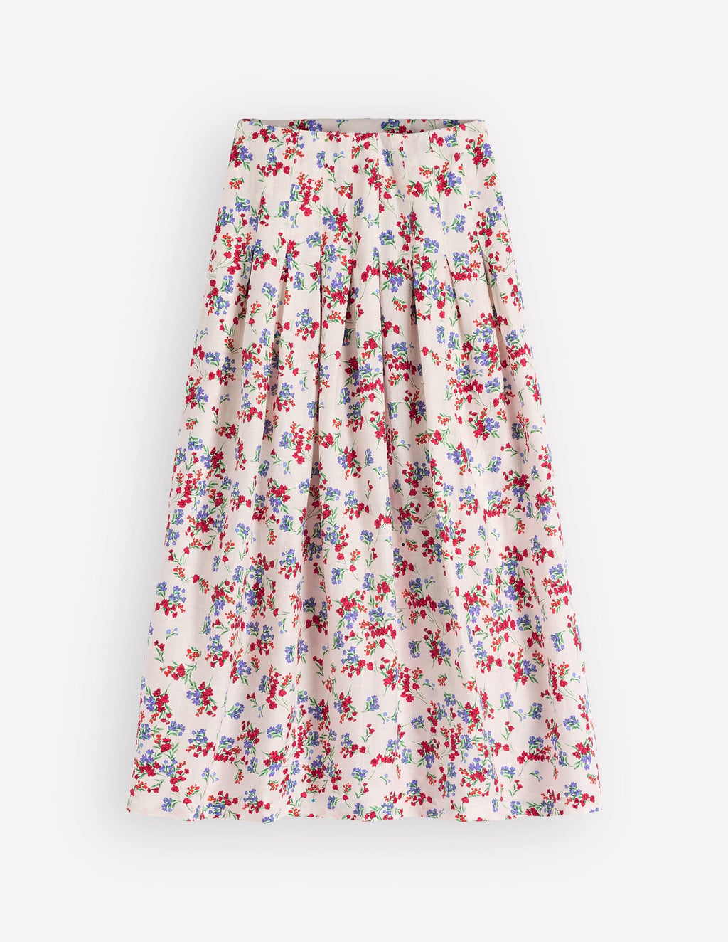 Valentina Linen Skirt-Ivory, Bloom Scatter