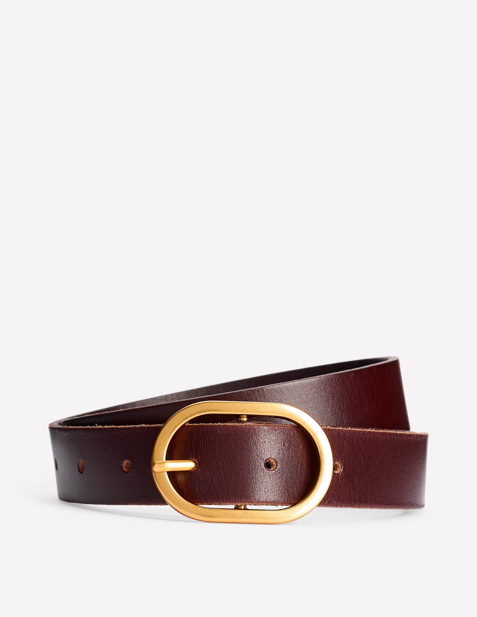 Classic Leather Belt-Bitter Choc